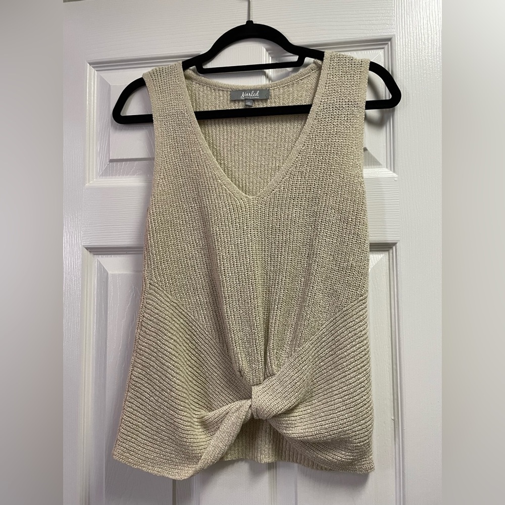 Cream knit tank